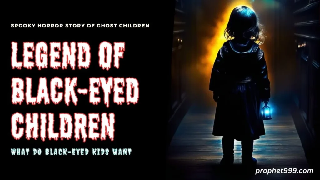 Legend of the Black-Eyed Children with creepy smile
