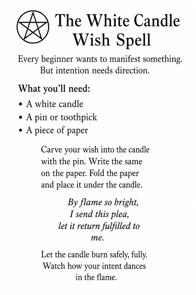 white candle wish spells