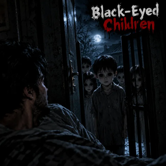 urban legend of Black-Eyed Children at the Door
